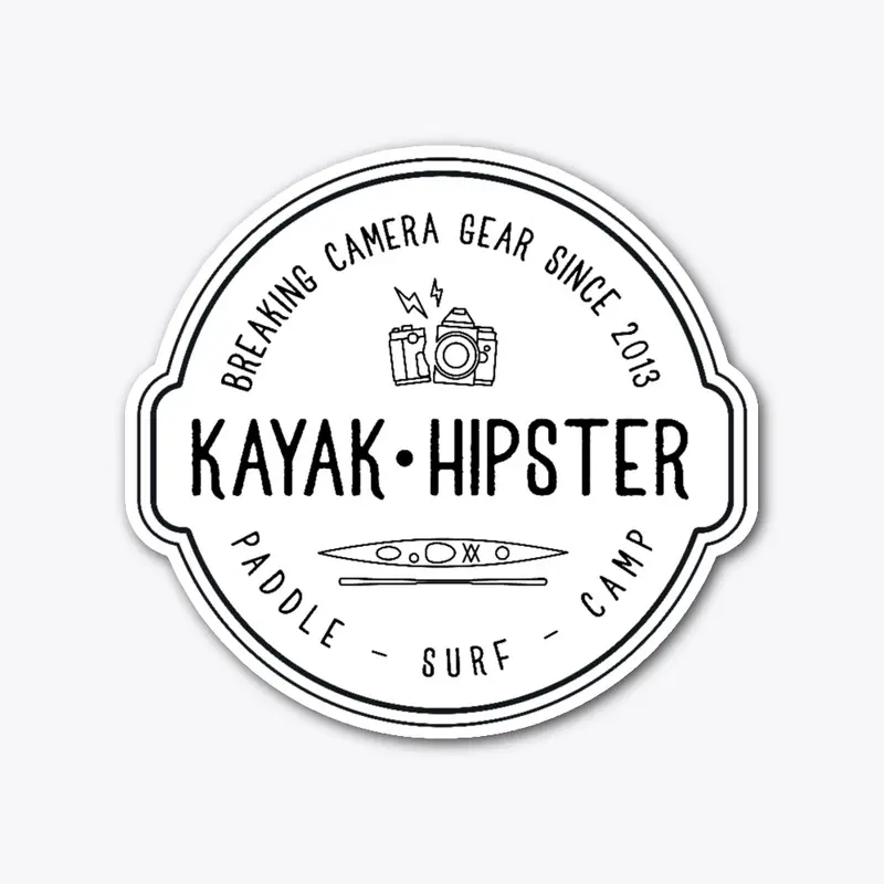 Kayak Hipster - Breaking Cameras Sticker